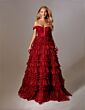 Aerie Couture 228 Tiered Skirt Off The Shoulder Dress