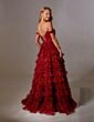 Aerie Couture 228 Tiered Skirt Off The Shoulder Dress