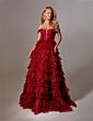Aerie Couture 228 Tiered Skirt Off The Shoulder Dress