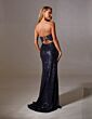 Aerie Couture 238 Sequin Skirt Sweetheart Neck Dress