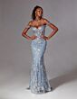 Aerie Couture 252 Off The Shoulder Embellished Dress