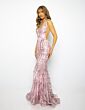 Ava Presley 39204 Plunging V-Neck Sheer Sides Dress