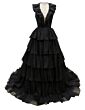 Ava Presley 42257 Beaded Bodice High Slit Ruffle Dress