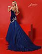 Johnathan Kayne 3148 Plunging Neckline Semi-Open Back Dress