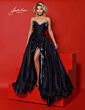 Johnathan Kayne 3159 Strapless Peek-A-Boo Neckline Dress