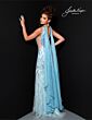 Johnathan Kayne 2824 Plunging Neckline Watteau Train Dress