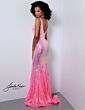Johnathan Kayne 2829 Feather Sleeve Sequin Dress