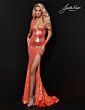 Johnathan Kayne 2829 Feather Sleeve Sequin Dress