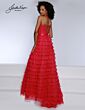 Johnathan Kayne 2862 Curved Neckline Slit Skirt Dress