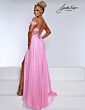 Johnathan Kayne 2903 Floral Sleeves Ruched Bodice Dress