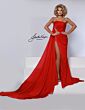 Johnathan Kayne 3017 Cape Train One Shoulder Dress