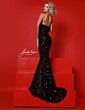 Johnathan Kayne 3021 Strapless Fitted Sequin Dress