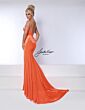 Johnathan Kayne 3035 Plunging Neckline Cold Shoulder Dress