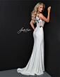 Johnathan Kayne 3047 Floral Appliques One Shoulder Dress