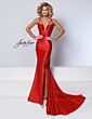 Johnathan Kayne 3070 Strappy Back Side Slit Dress