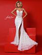 Johnathan Kayne 3083 Ruffle Overskirt Strapless Corset Dress