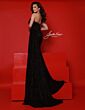 Johnathan Kayne 3093 Side Tail Strapless Corset Dress