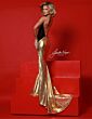 Johnathan Kayne 3099 Side Accents Beaded Metallic Dress