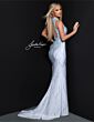 Johnathan Kayne 3109 Illusion Neckline High Slit Dress