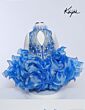 Sugar Kayne C231 Ruffle Skirt Beaded Keyhole Back Dress