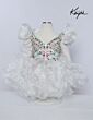 Sugar Kayne C232 Beaded V-Neck Ruffle Skirt Dress