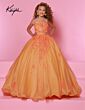 Johnathan Kayne C336 Illusion Neck Floral Applique Dress