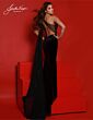 Joshua McKinley 2861 Asymmetrical One-Shoulder Long Sleeve Dress