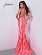 Joshua McKinley 2882 Deep V-Neckline Illusion Side Panel Dress
