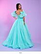 Rachel Allan 70570 Layered Skirt Detachable Sleeves Dress