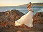 Mori Lee 15037 Melissa High Slit Pearl Beadwork Wedding Gown