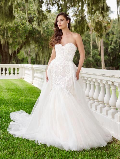 Christina Wu 15879 Sweetheart Neck Organza Wedding Gown