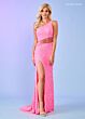 Rachel Allan 70186 Asymmetric Neck Side Cutaway Dress
