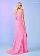Rachel Allan 70186 Asymmetric Neck Side Cutaway Dress