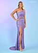 Rachel Allan 70186 Asymmetric Neck Side Cutaway Dress