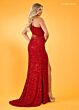 Rachel Allan 70186 Asymmetric Neck Side Cutaway Dress