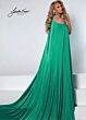 Johnathan Kayne 2535 Cape Sleeve Illusion Neckline Dress