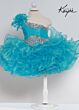 Sugar Kayne C221 Feathered Shoulder Asymmetric Neck Dress