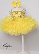 Sugar Kayne C225 Ruffle Skirt Beaded Strappy Dress