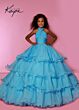 Johnathan Kayne C305 Cross Halter Neck Ruffle Skirt Dress