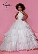 Johnathan Kayne C305 Cross Halter Neck Ruffle Skirt Dress