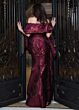 Jovani 53352 Side Bow Metallic Jacquard Column Dress