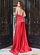 Jovani 54509 Drop Waist Backless Satin Dress