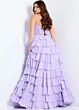Jovani 44543 Ruffle Skirt Floral Corset Lace-Up Dress