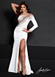 Joshua McKinley 2606 One-Shoulder Long Sleeve Embellished Dress