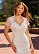 Marys Bridal M822 Illusion Back Chapel Train Wedding Gown