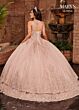 Marys Bridal MQ2137 Halter Neck Cutout Back Quince Gown