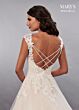 Marys Bridal MB2096 Strappy Back Cap Sleeve Wedding Dress