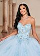 Marys Bridal MQ2146 Removable Sleeves Strapless Quinceanera Gown