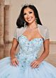Marys Bridal MQ2146 Removable Sleeves Strapless Quinceanera Gown