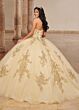 Marys Bridal MQ2146 Removable Sleeves Strapless Quinceanera Gown